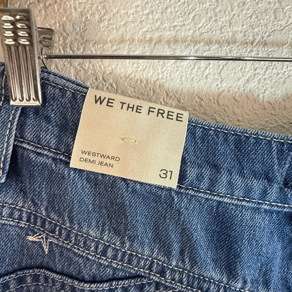 NWT Free People Westward Demi Jean Under the Sea Wide Leg Barrel Sz 31 Boho - Picture 7 of 9